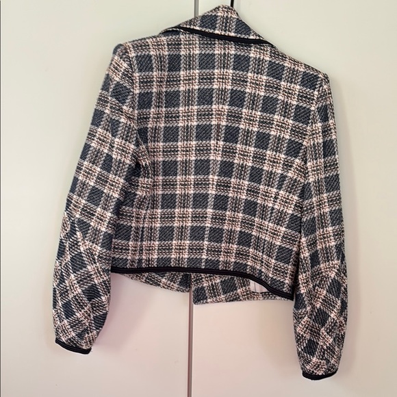 Veronica Beard Plaid Double-Breasted Cropped Women's Jacket, Size 2 EUC - Picture 6 of 6